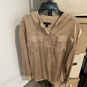 J. Crew Beige Star Pattern Button-Up Shirt